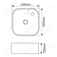 Накладная раковина melana mln-78112
