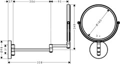 Косметическое зеркало Hansgrohe Logis Universal, Хром (73561000)