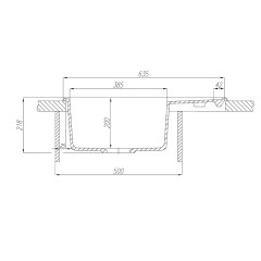 Кухонная мойка Aquaton Делия 65, серая (1A718632DE230)