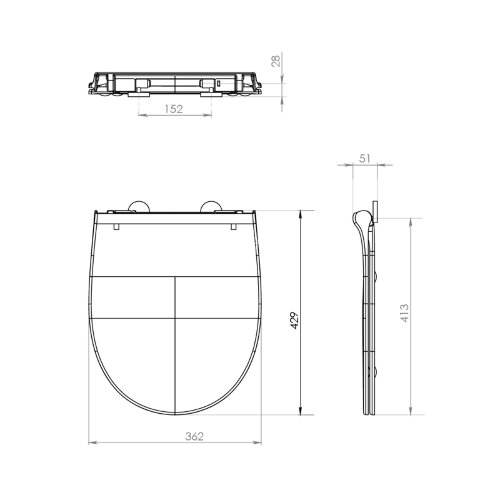 Крышка-сиденье для унитаза Jika VEGA, тонкое, стальные петли, быстросъемное, микролифт (8.9051.7.000