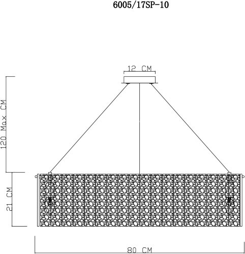 Подвесная люстра Divinare 6005/17 SP-10