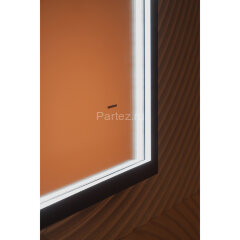 Зеркало AZARIO Эдисон - МЕТЕО 900х650 с подсветкой, бесконтактный сенсор с функцией диммера, погодны