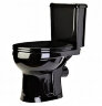 Унитаз-компакт Ирида Стандарт горизонтальный выпуск, с сиденьем, черный (40374110402)