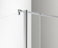 Душевая перегородка Azario CHICAGO 1200х1950 прозрачное стекло 8 мм, подвижная доп.перегородка 50 см, цвет профиля серебро (AZ-NAR6321 1200)