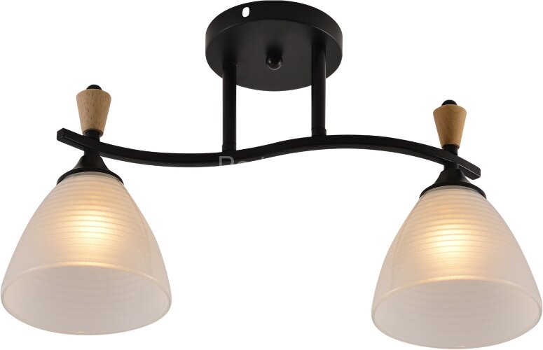 Потолочная люстра Reluce 01589-3.3-02B BK+WOOD