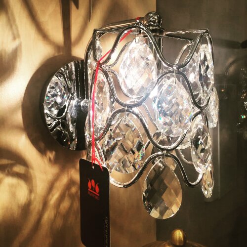 Бра Illuminati MB103910-1A chrome/clear