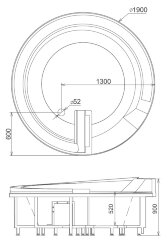 Акриловая ванна Gemy G9090 B
