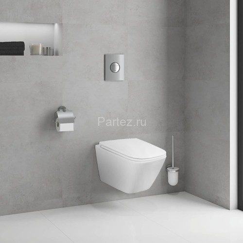 Унитаз подвесной Azario PRO 490х345х355 безободковый, в комплекте с быстросъемным сидением микролифт