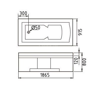 Акриловая ванна Gemy G9057 II O L