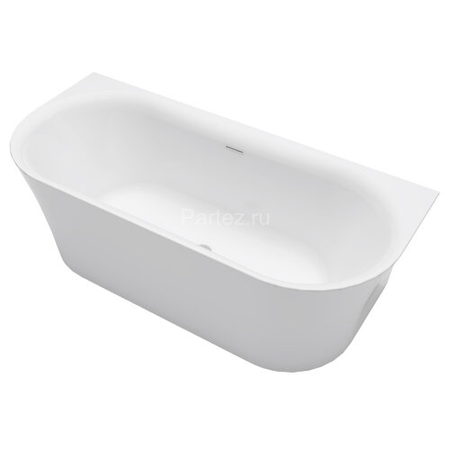 Ванна акриловая Azario ENGELS 1800x750x580 пристенная, в комплекте с сифоном и металлической рамой (