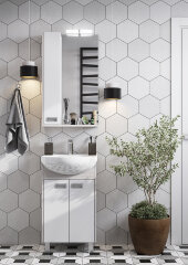 Зеркало-Шкаф AQUATON БЕККА 50 белый дуб (1A214502BAC20)