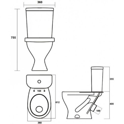 Унитаз-компакт Sanita Формат с сидением микролифт