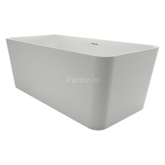 Ванна из искусственного камня Azario ESMONT 1700х780х530 свободностоящая белая матовая, с белым мато