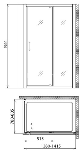 Душевой уголок Gemy Sunny Bay S28191E-A80
