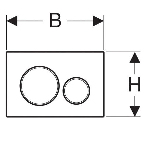 Кнопка смыва Geberit Sigma 20, двойной смыв,белый матовый