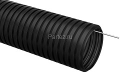 Труба гофрированная ПНД d16мм с протяжкой черн.CTG20-16-K02-010-1