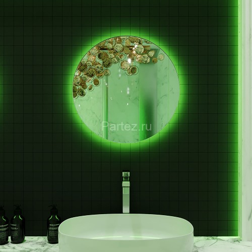 Зеркало AZARIO Savanna RGB D550 SMART-управление, парящая подсветка (LED-00002605)