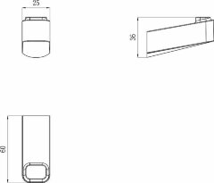 Крючок Ravak 10° black, Черный матовый (X07P555)