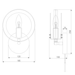 Бра Eurosvet 70121/1 черный