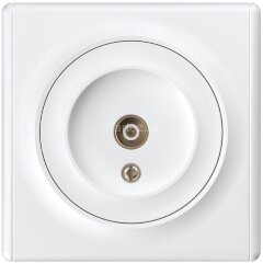 Розетка телевизионная TV 1-м СП Florence механизм бел. (1E21101300) OneKeyElectro 2172773