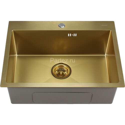 Мойка 6045 MELANA ProfLine 3,0/220 САТИН ЗОЛОТО врезная прямоугольная D6045HG