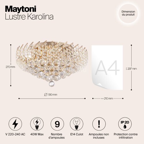 Потолочная люстра Maytoni DIA120-09-G