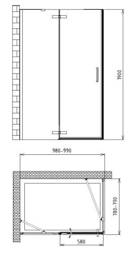 Душевой уголок Gemy Fall Tea S29151