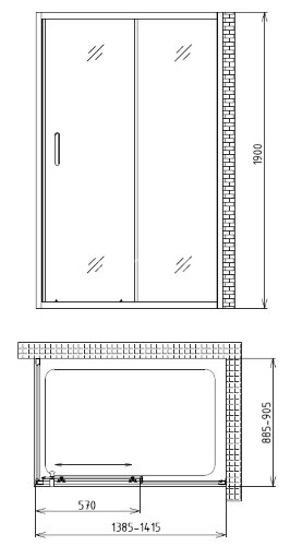 Душевой уголок Gemy Victoria S30191B-A90